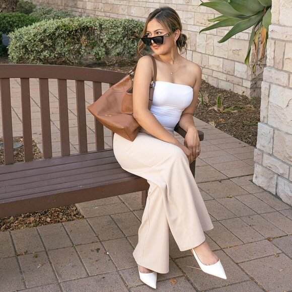 Women Slingback White Heel Pumps Dressy Kitten Heels Sandals Wide Width Shoes - Picture 6 of 6